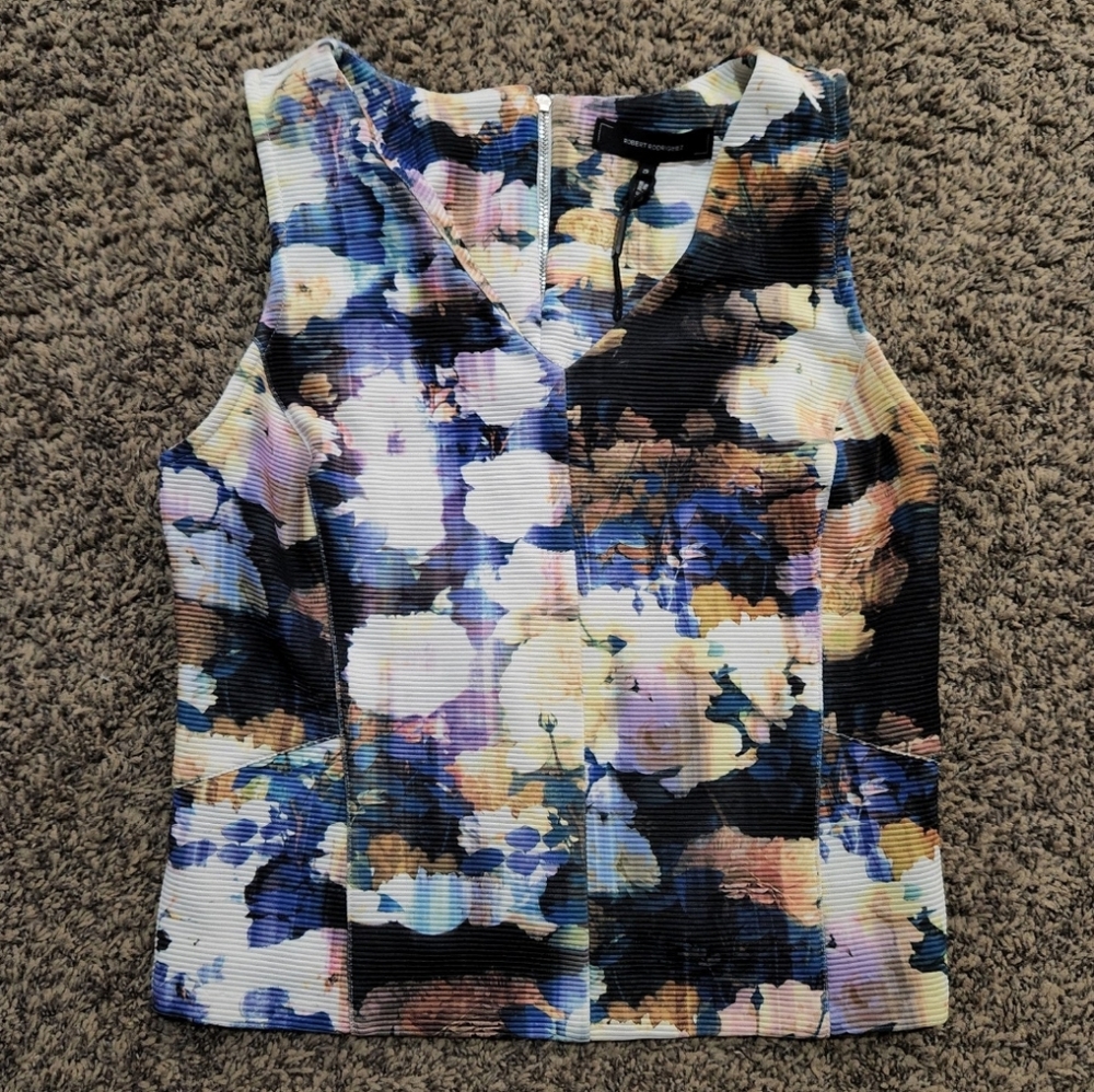 Robert Rodriguez Sleeveless Printed Top
